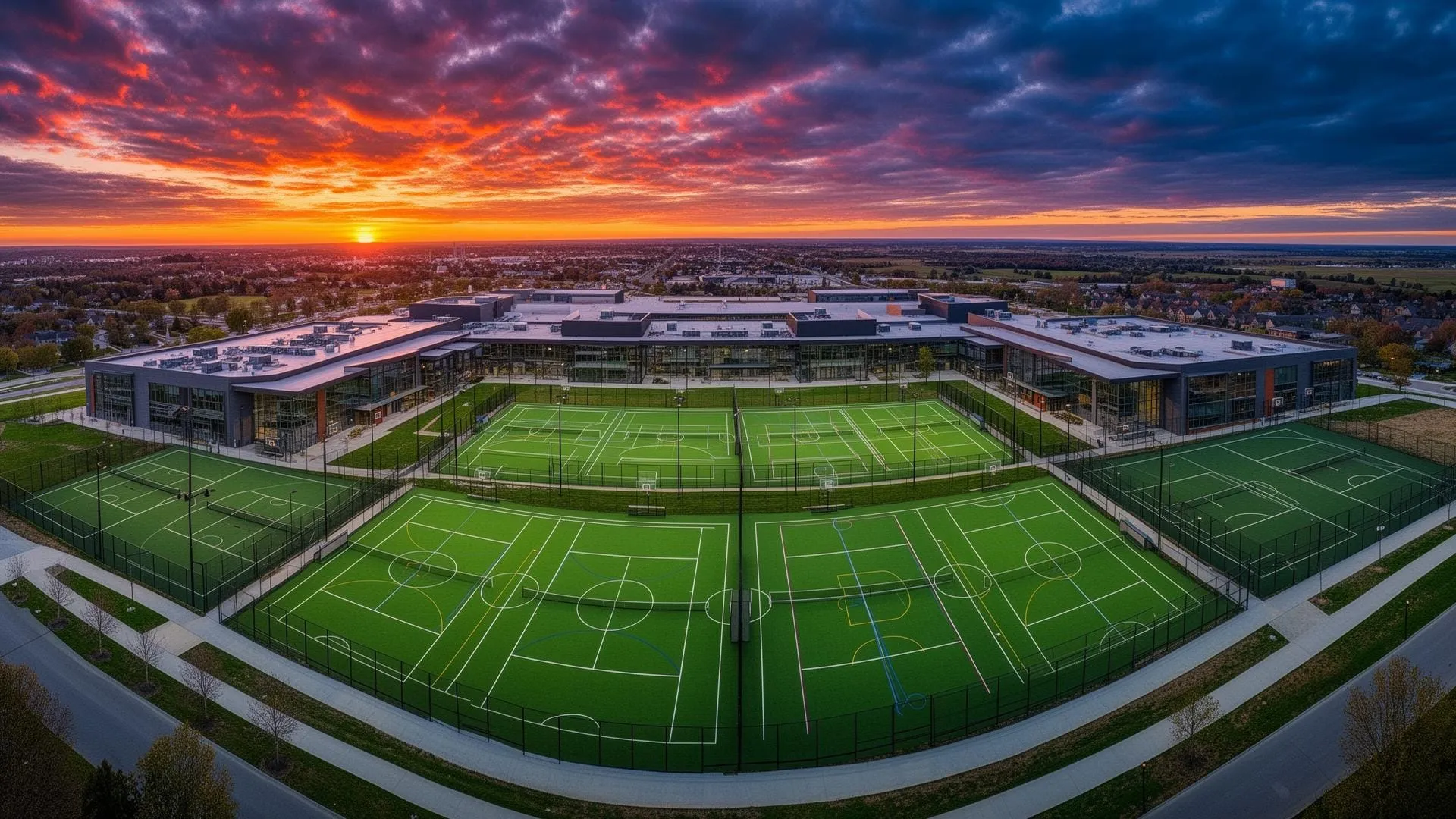 Sports complex aerial